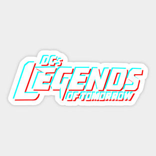 Legends of Tomorrow Logo - Glitch White Sticker